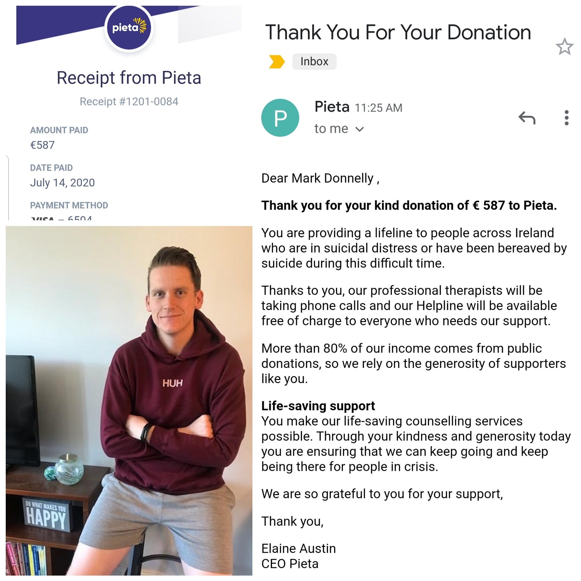 #5 - My 140 mile week & donating to Pieta House